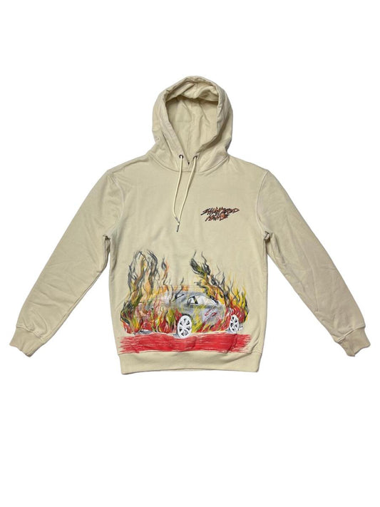 SHATTERED HEARTS - BEIGE PAVEMENT HOODIE