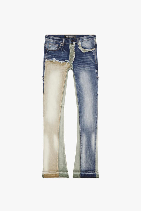 VALABASAS  "CHICAGO" CORAL REEF STACKED FLARE JEAN