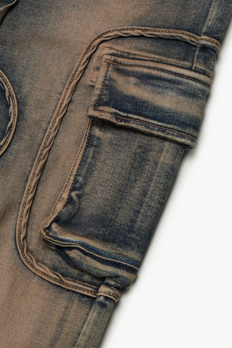 VALABASAS "POCKET TRAIL" DARK VINTAGE BLUE SKINNY DENIM JEAN