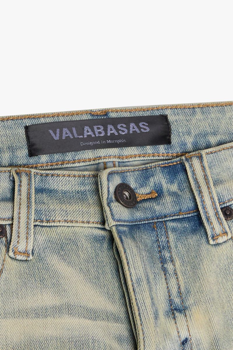 VALABASAS "MR.FLEX" VINTAGE WASH 4-WAY STRETCH SKINNY DENIM