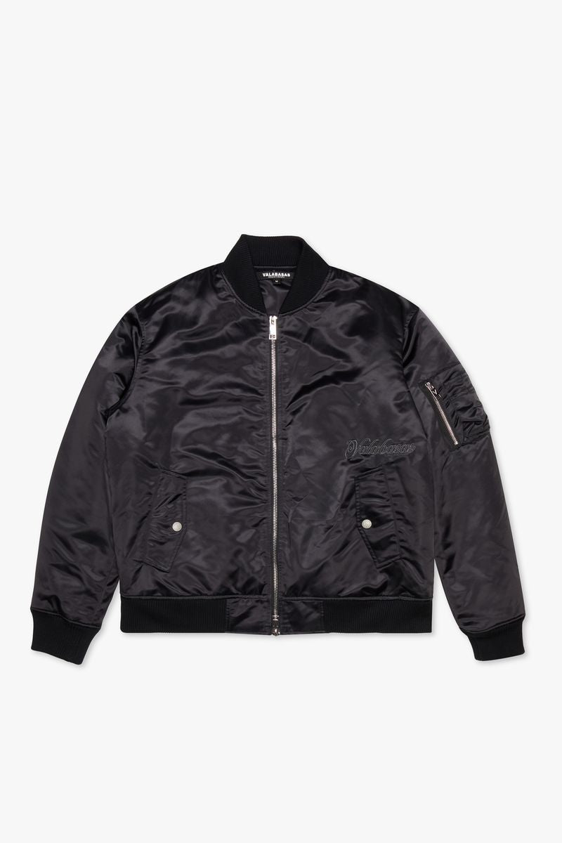VALABASAS "FIRST CLASS" BLACK BOMBER JACKET