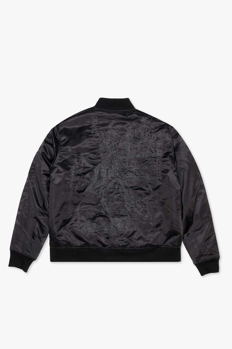 VALABASAS "FIRST CLASS" BLACK BOMBER JACKET