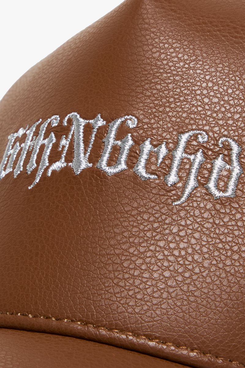 6TH "TUMBLED" MOCHA LEATHER HAT