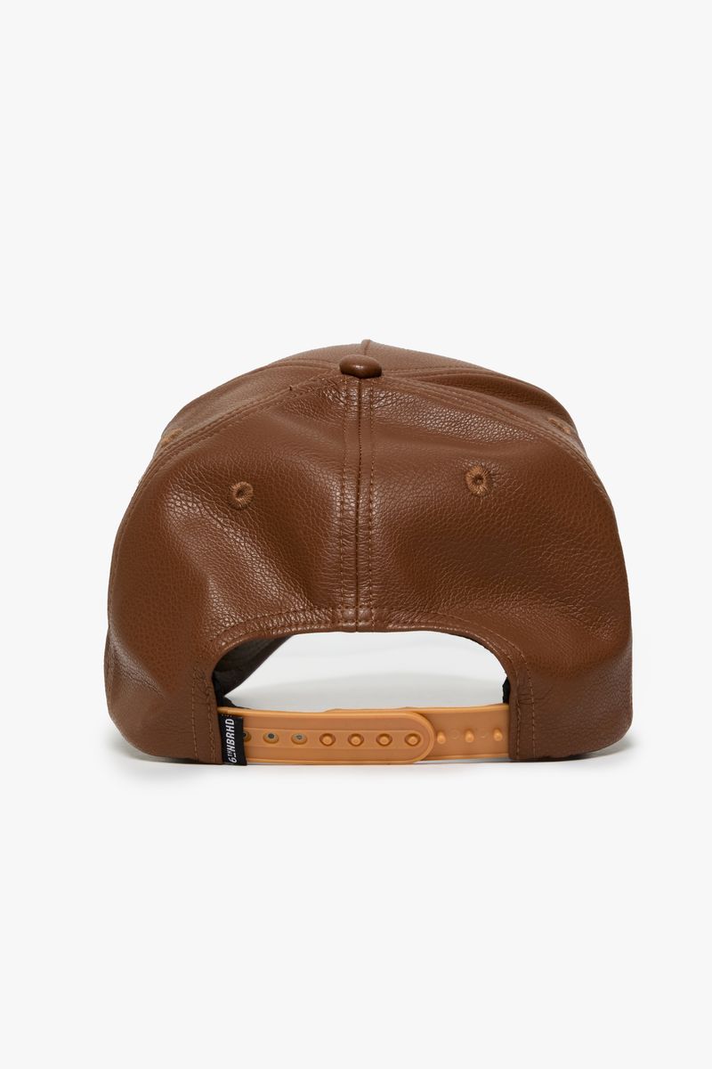 6TH "TUMBLED" MOCHA LEATHER HAT