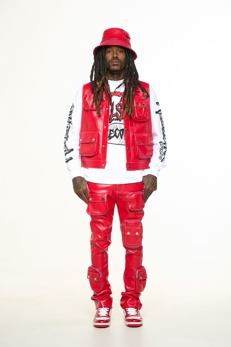 "FLOAT ON" RED CARGO FLAIR STACK LEATHER
