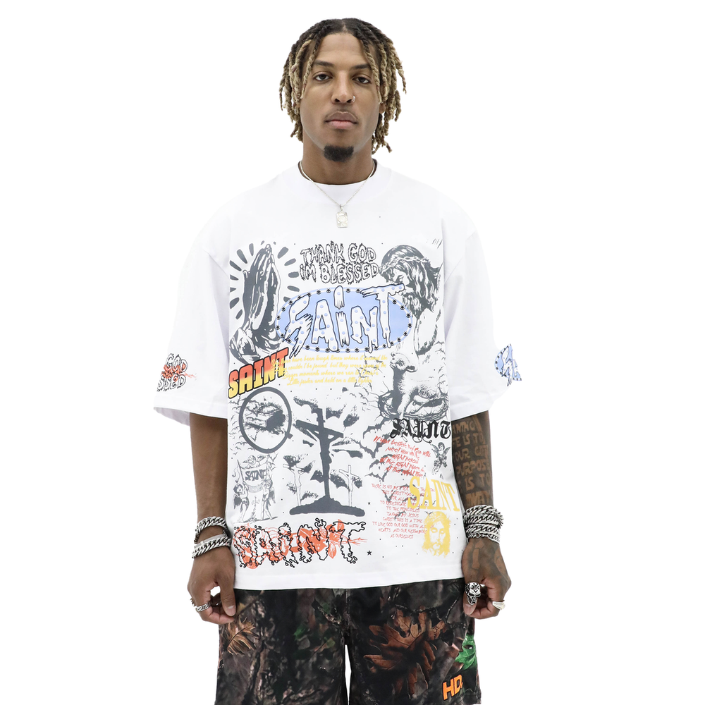 HD 'SAINT BLESSED' TEE - WHITE