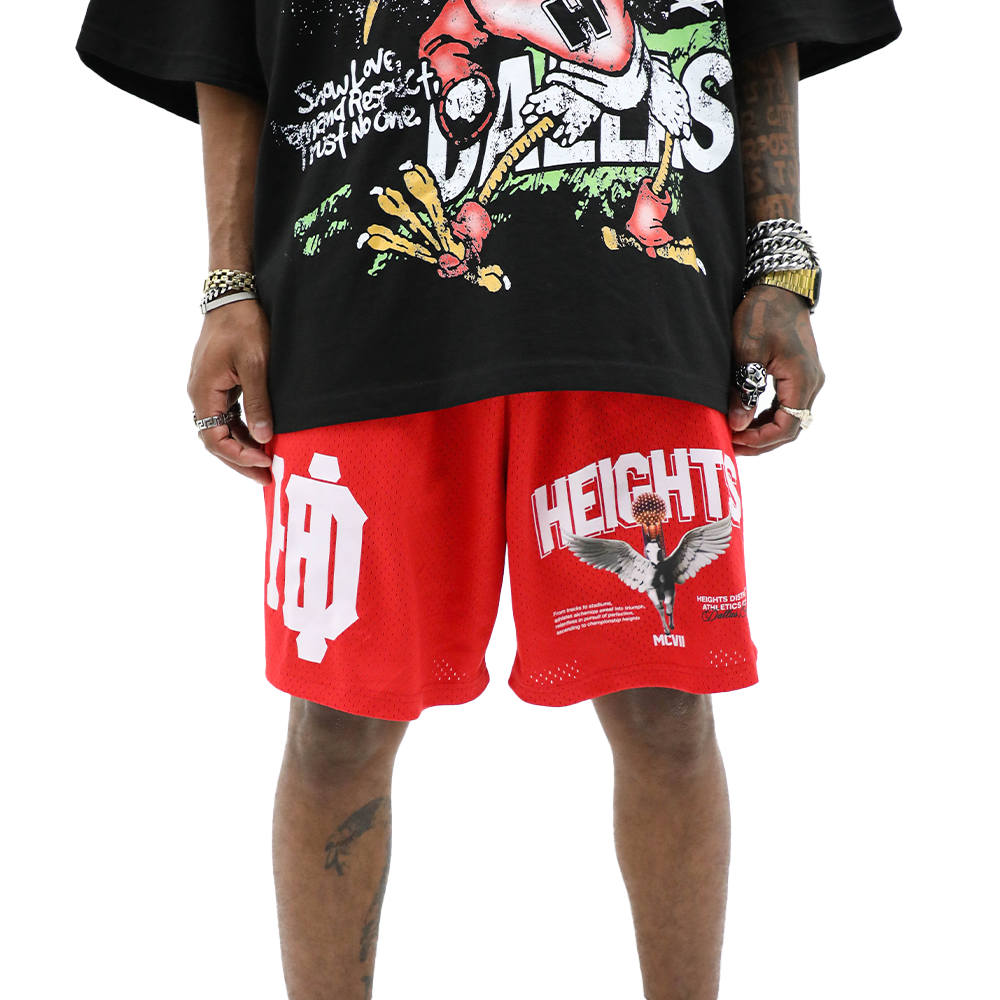 HD 'HEIGHTS MCVII' MESH SHORT - RED