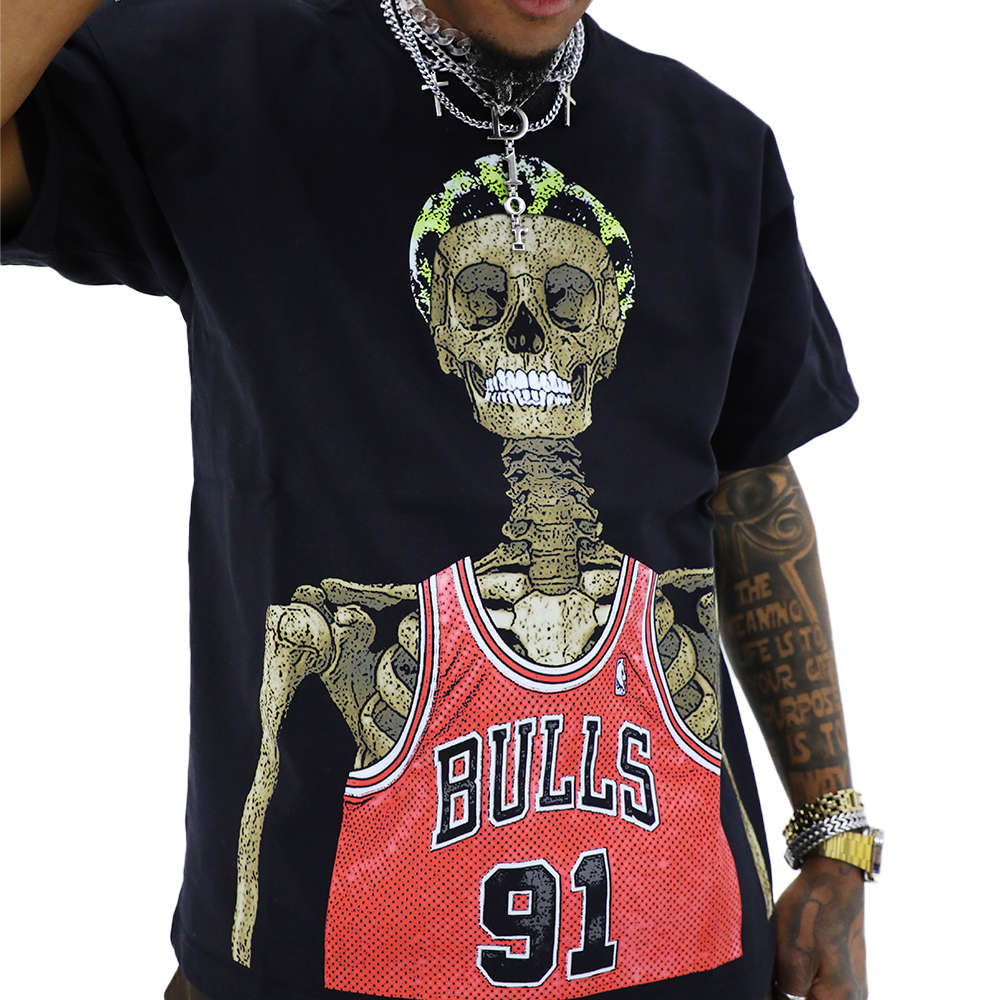 HD 'RODMAN SKELETON' TEE - BLACK