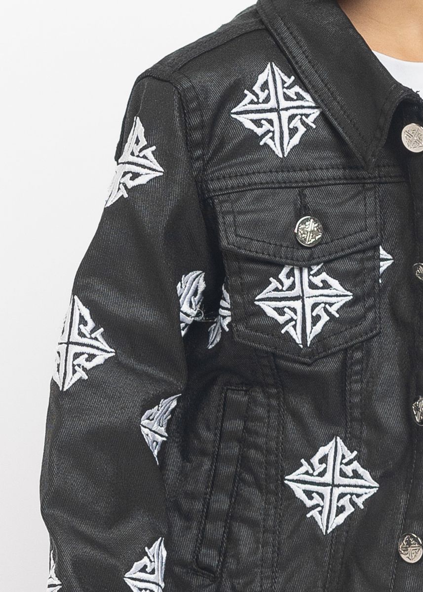 GUAPI OBSIDIAN BLACK WAXED KID DENIM SET
