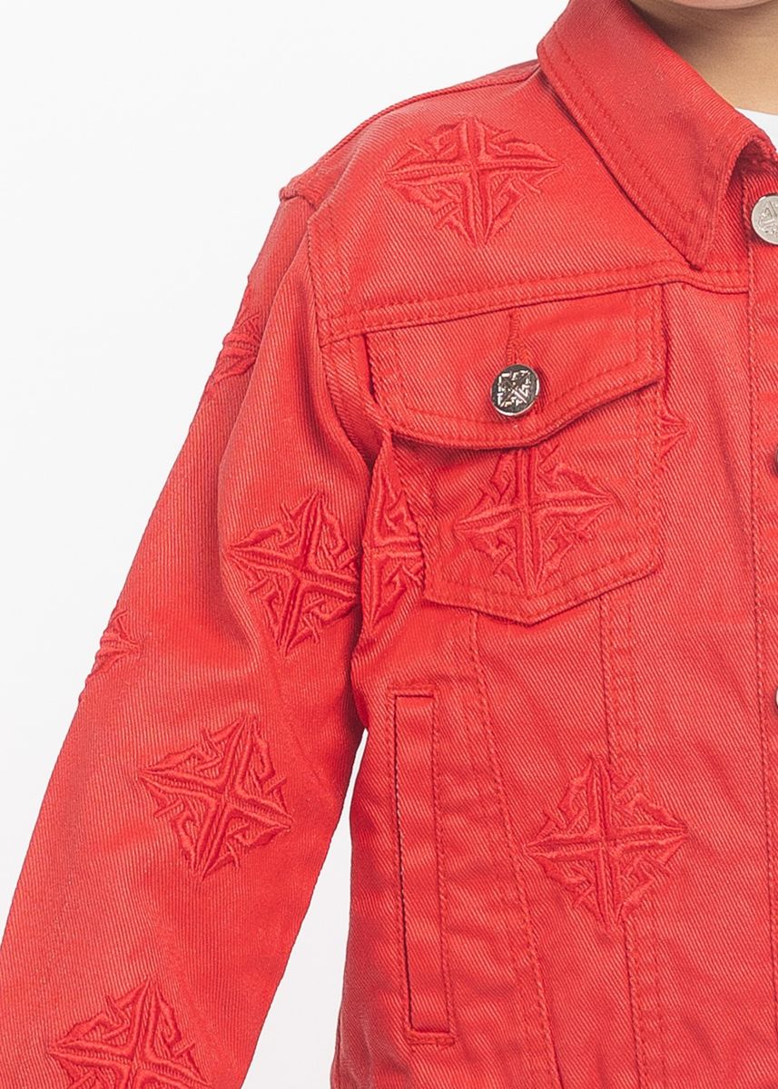 GUAPI CRIMSON RED WAXED KIDS DENIM SET