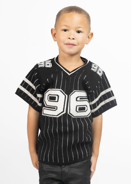 GUAPI OBSIDIAN BLACK KIDS FOOTBALL JERSEY