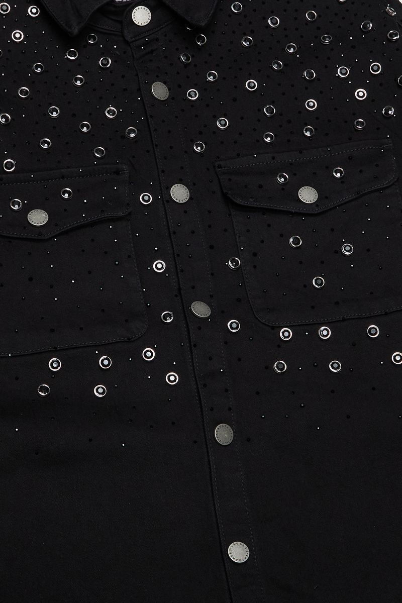 VALABASAS "BLITZ" BLACK DENIM JACKET