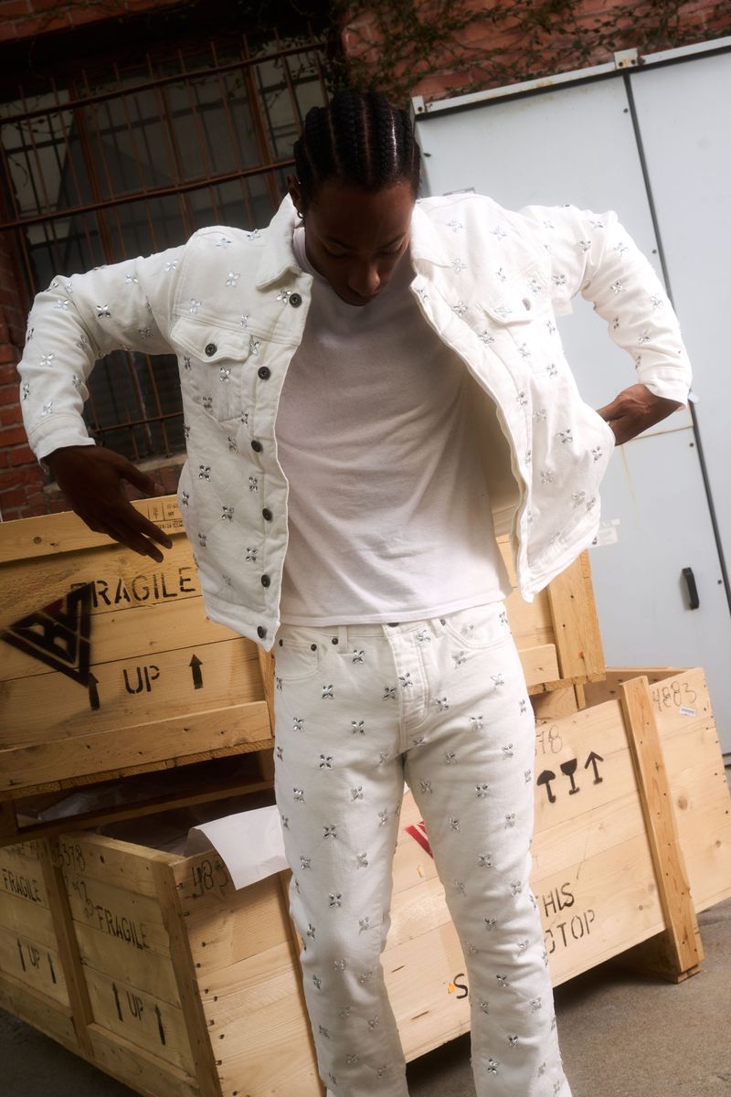 VALABASAS "STEM" WHITE SKINNY JEAN