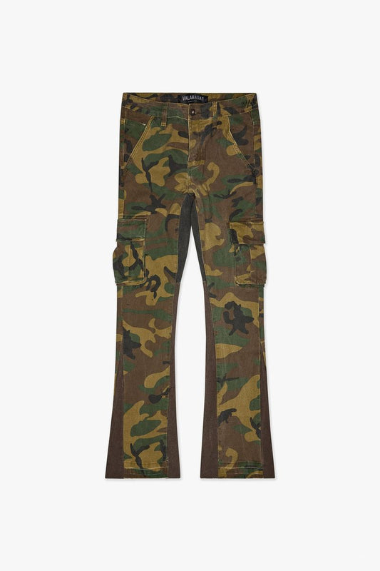 VALABASAS Geno Er Green Stacked Flare Jean