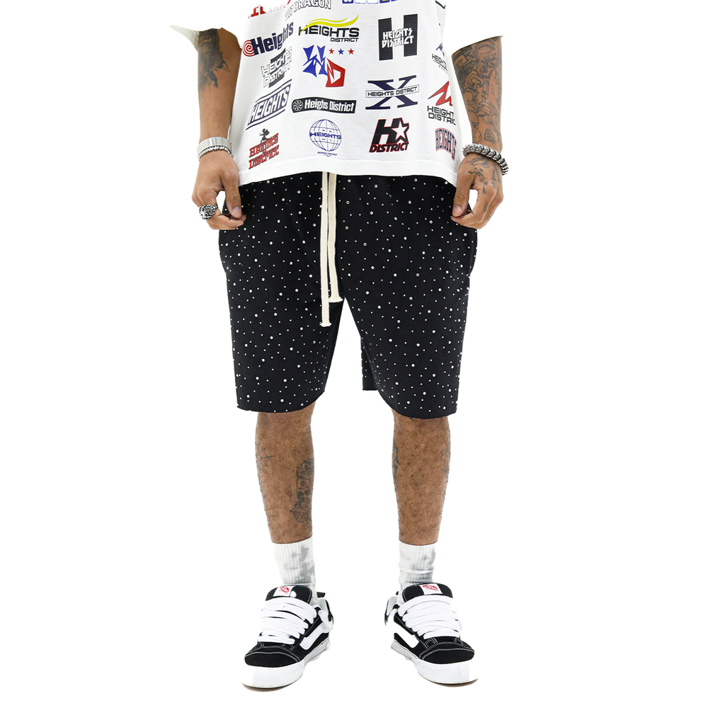 HD RHINESTONES RAW SHORTS