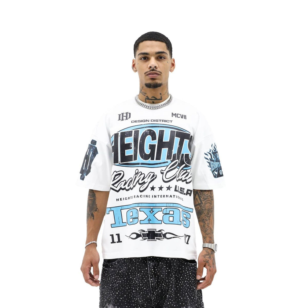 HD 'HEIGHTS RACING CLUB' TEE - WHITE