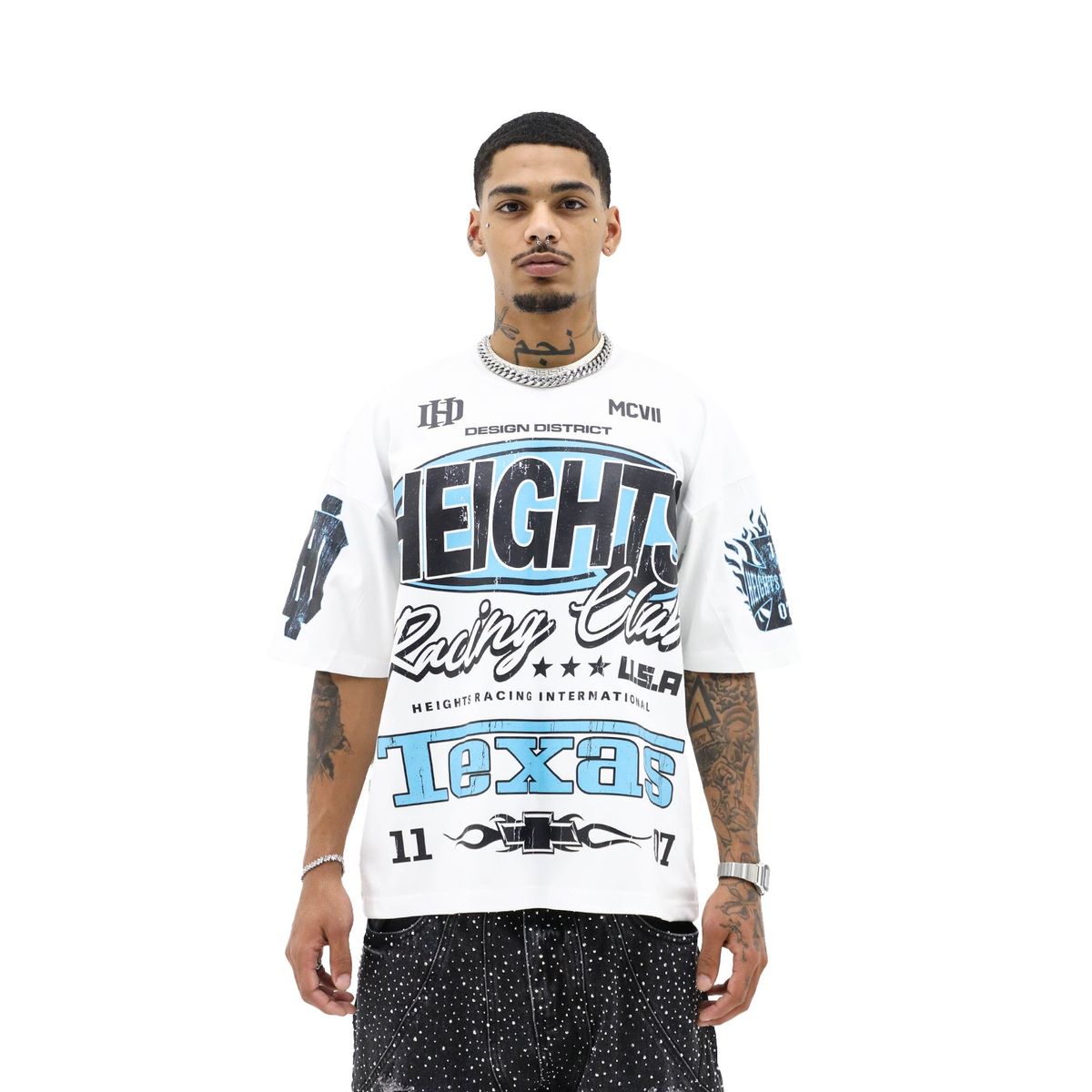 HD 'HEIGHTS RACING CLUB' TEE - WHITE
