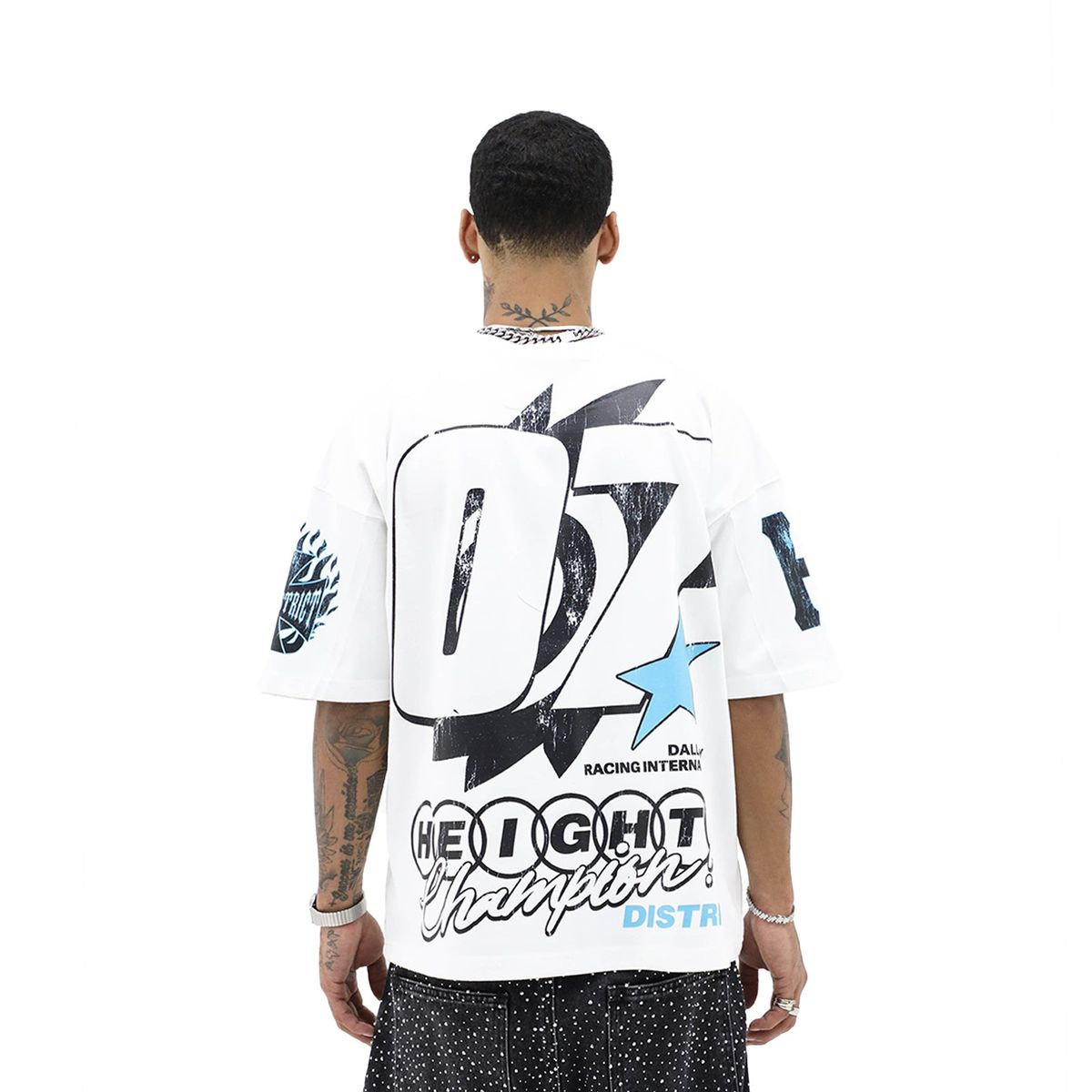 HD 'HEIGHTS RACING CLUB' TEE - WHITE