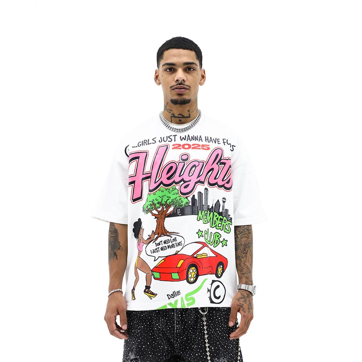 HD 'GIRLS WANNA HAVE FUNDS' TEE - WHITE