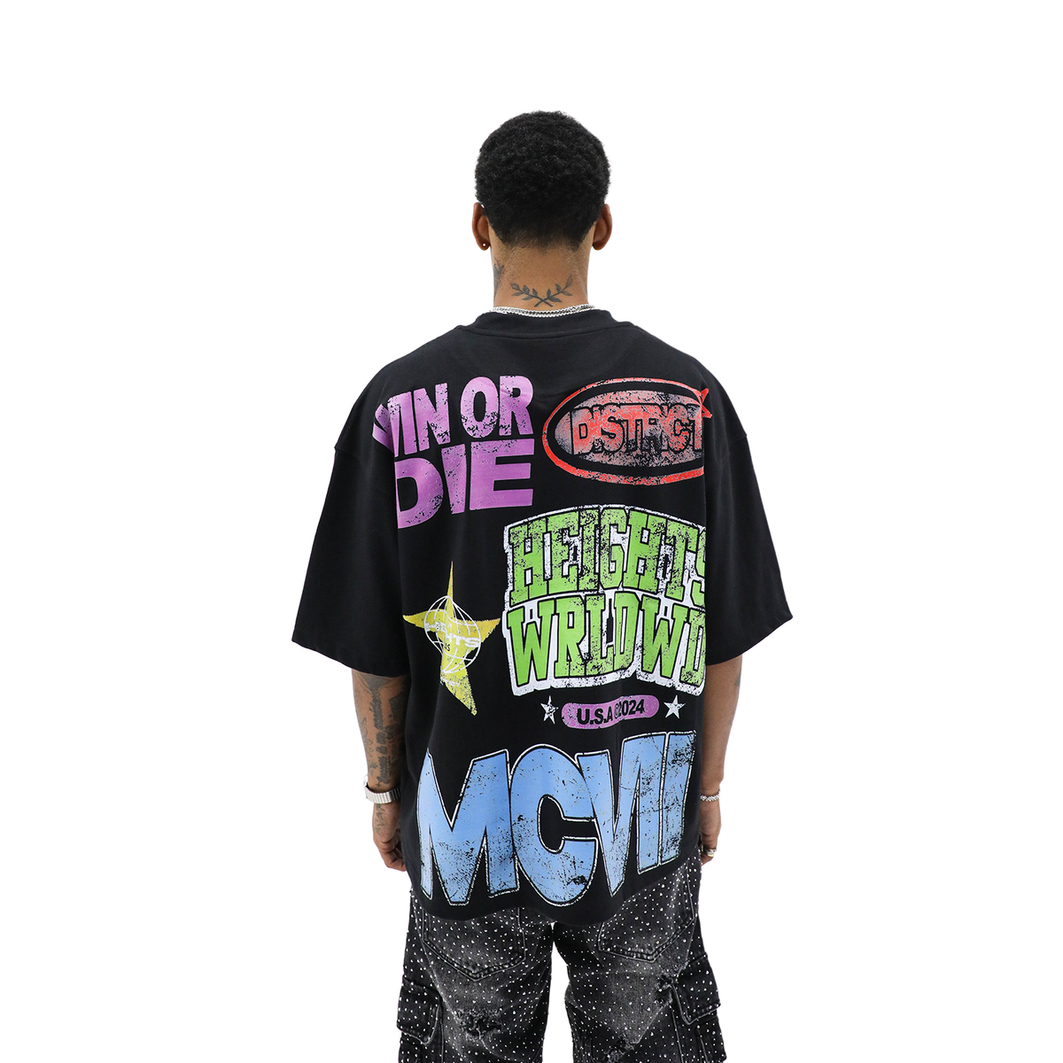 HD 'HEIGHTS WORLDWIDE' TEE - BLACK