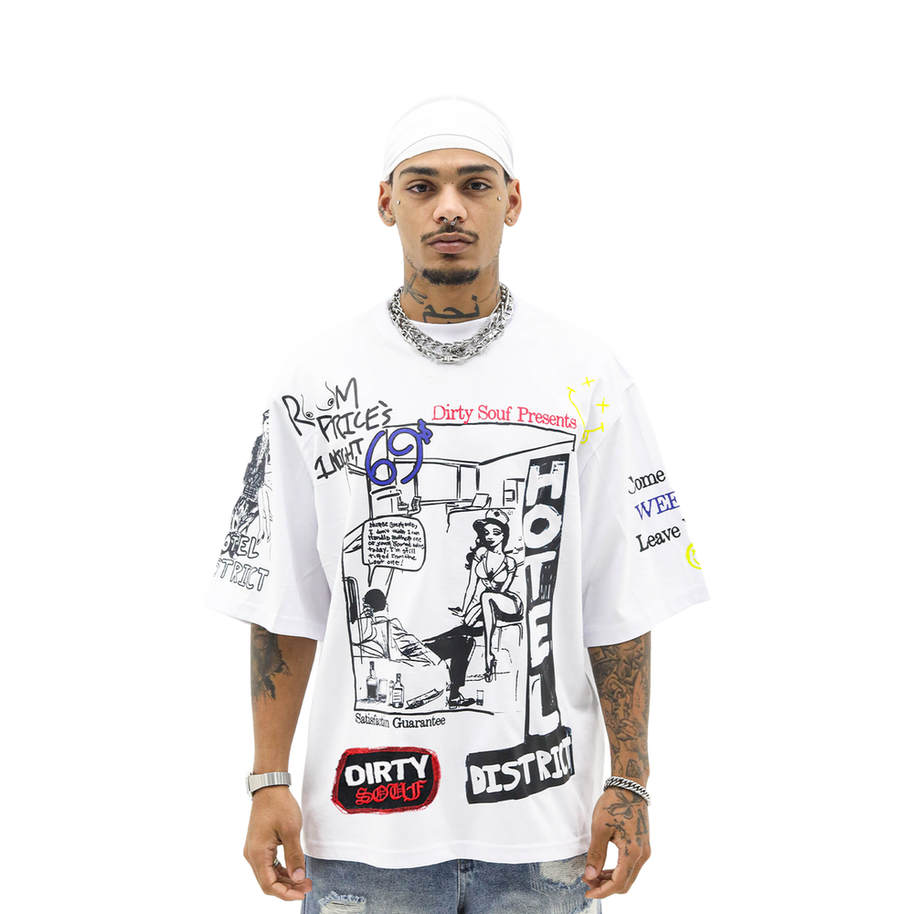 HD 'HOTEL DISTRICT' TEE - WHITE