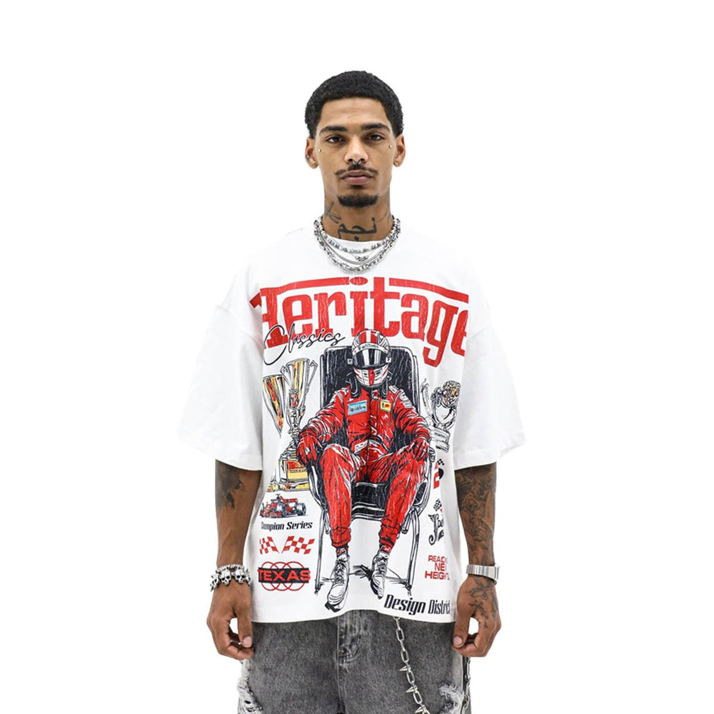 HD HERITAGE RACING CHAMPION TEE - WHITE