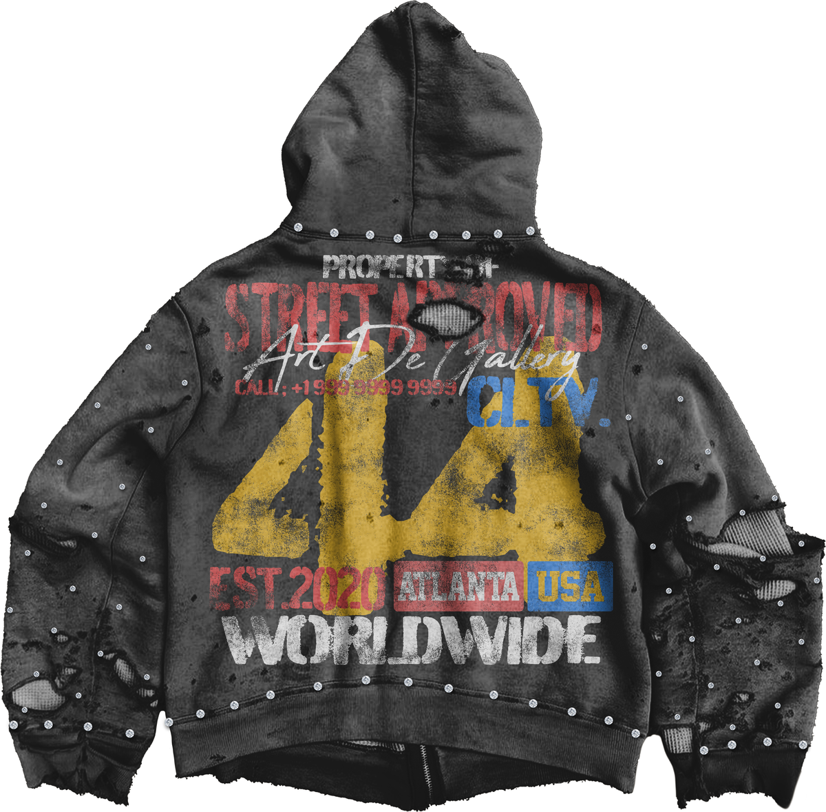 STREET APPROVED HOODIE - BLACK
