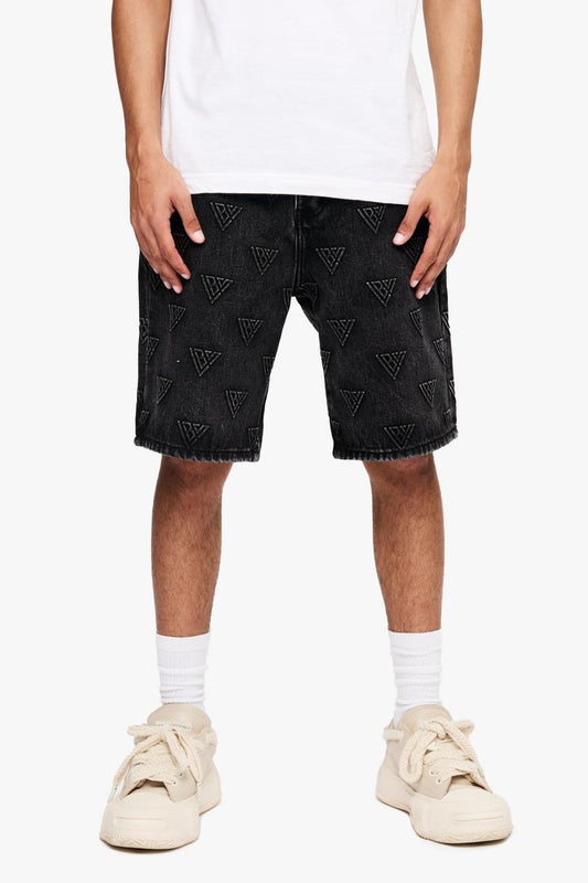 Valabasas Black Wash Press Shorts