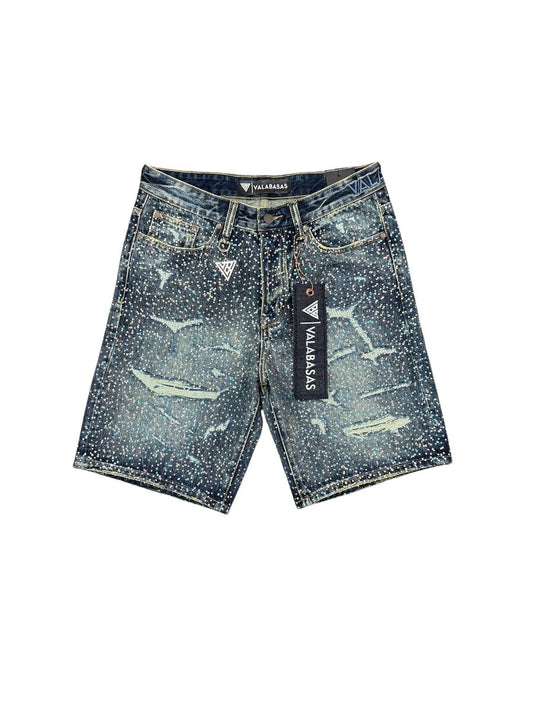VALABASAS "WEAR" DENIM SHORTS - BLUE