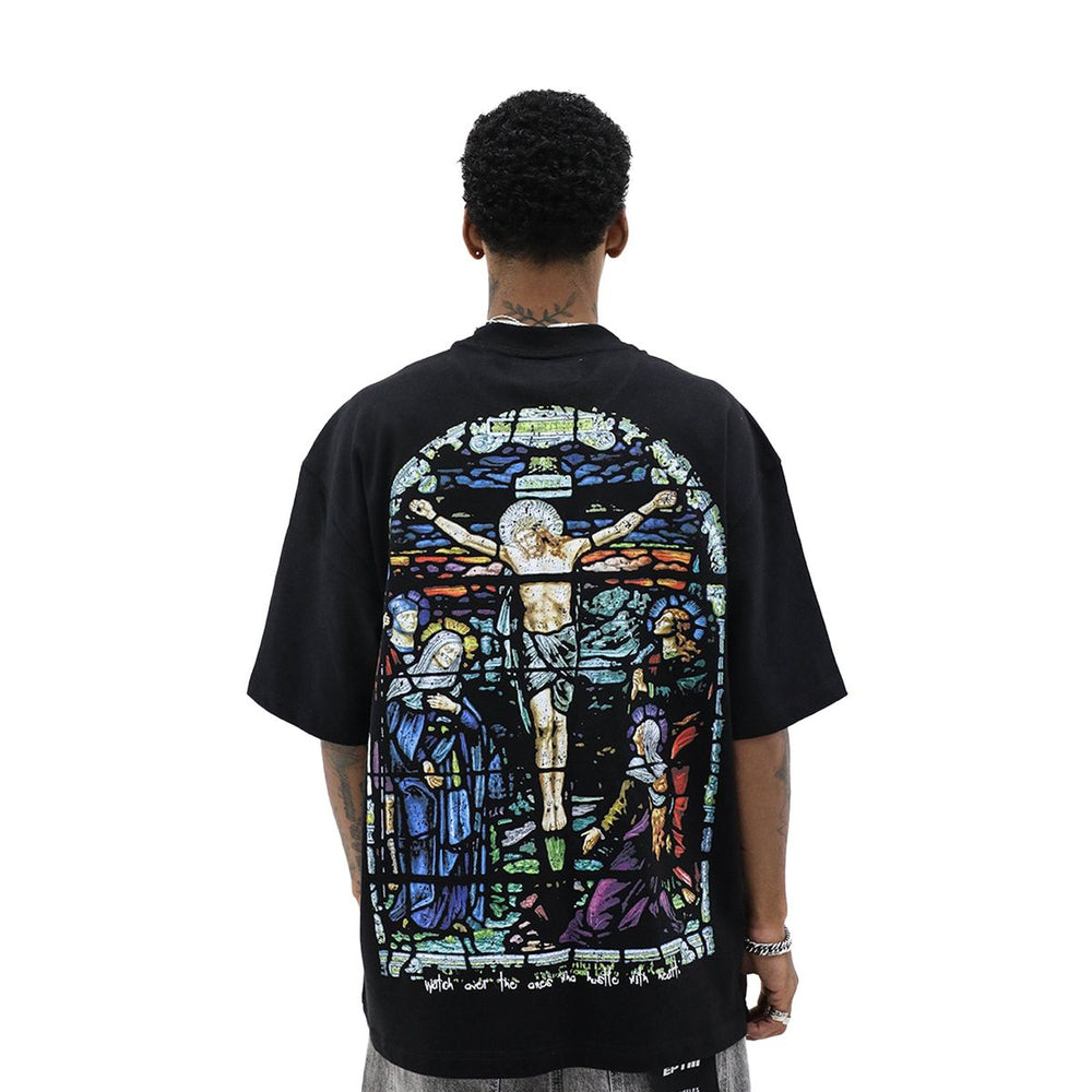 HD HUSTLE WITH HEART TEE - BLACK