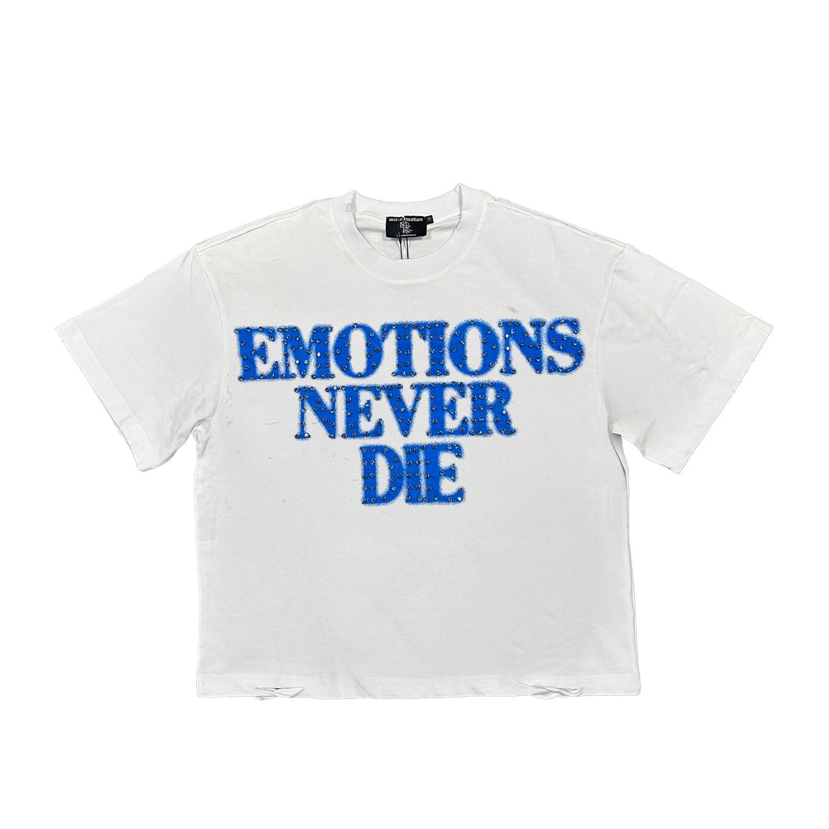 ME BLUE 'END' RHINESTONE TEE