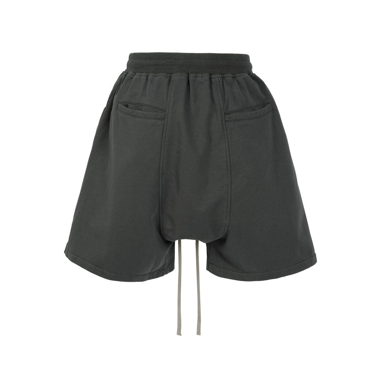 UNDVLPD GREY ZIP DRAWSTRING CARGO SHORTS