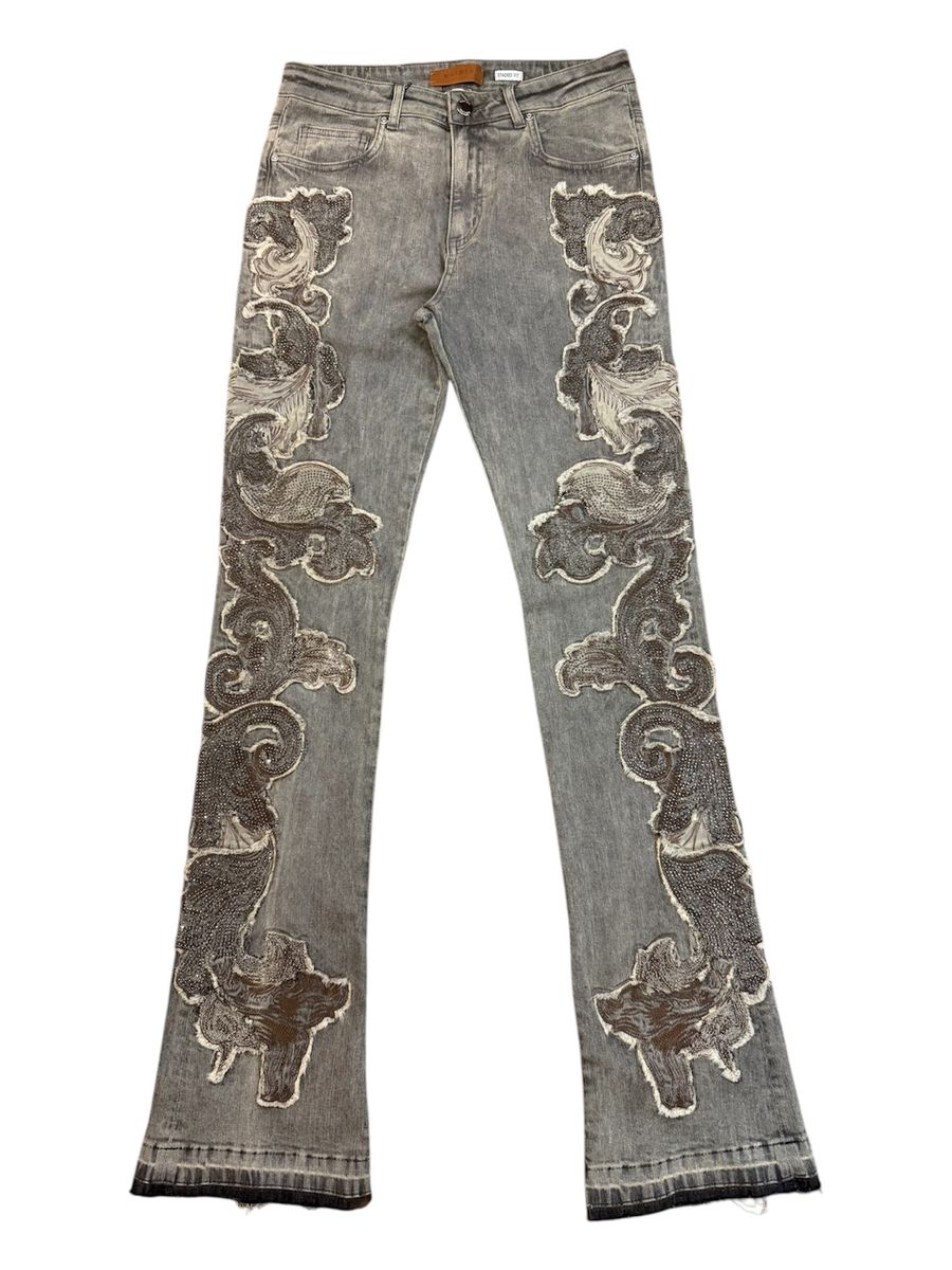 WAIMEA VINTAGE GREY STACKED DENIM