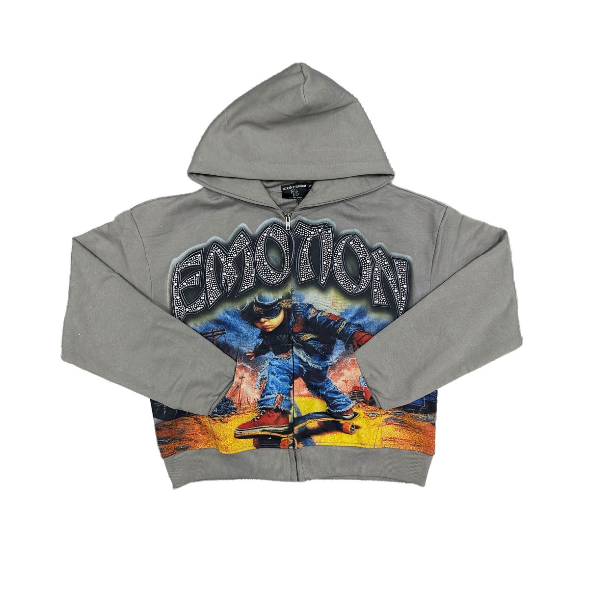 ME "LAST RISE" RHINESTONE HOODIE