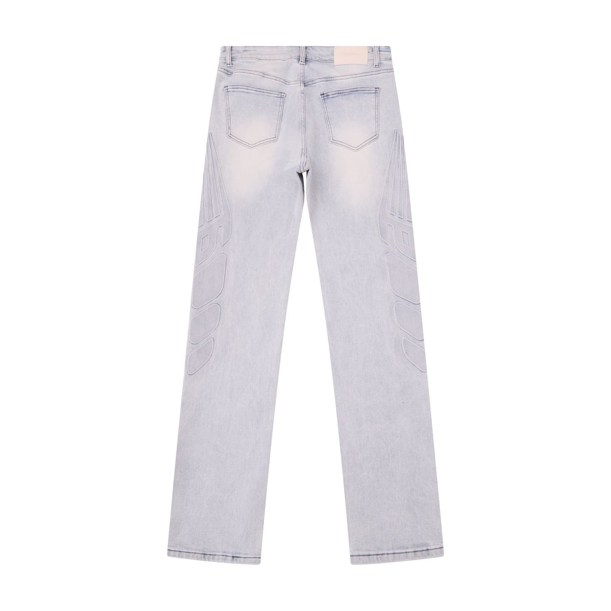 AS MOTO EMBOSSED JEANS - BLUE