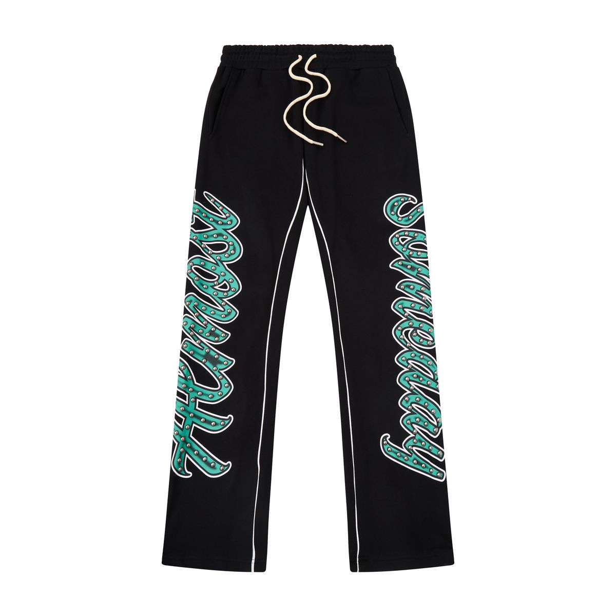 AS ZEPPLIN FLARE BOTTOMS - BLACK