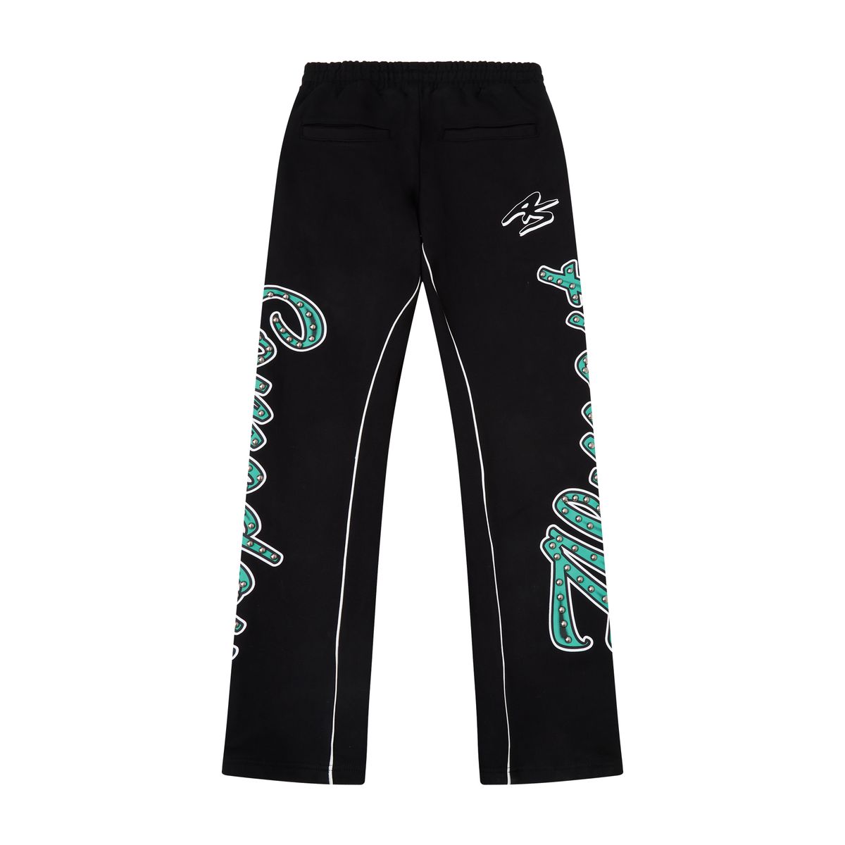 AS ZEPPLIN FLARE BOTTOMS - BLACK