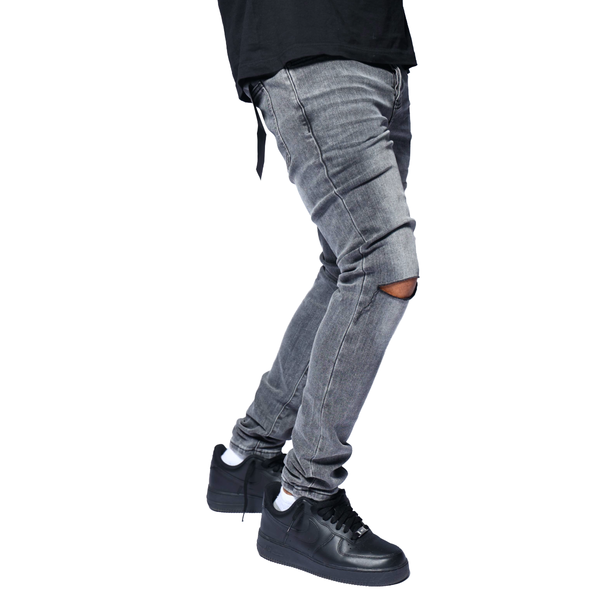 RVR "CORE" TIN LT GREY WASH SKINNY DENIM (JC-01)