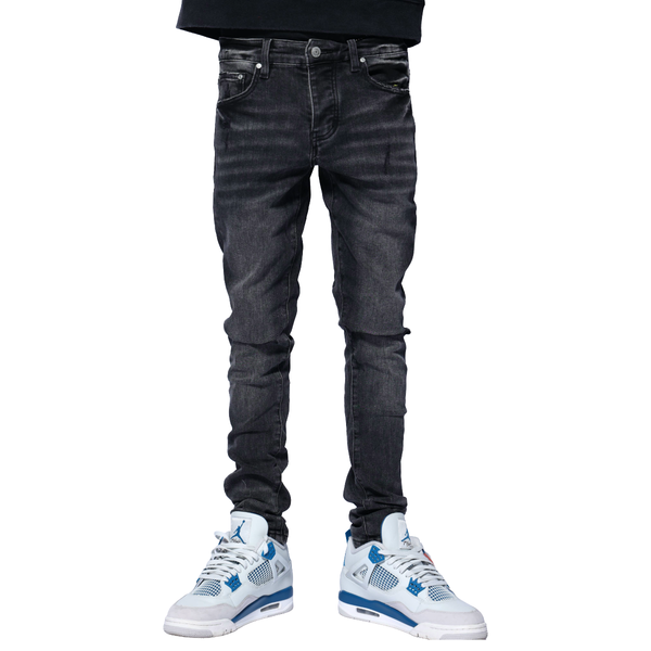 RVR "CORE" SHADOW BLACK WASH SKINNY DENIM (JC-02)