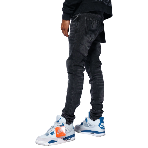 RVR "CORE" SHADOW BLACK WASH SKINNY DENIM (JC-02)