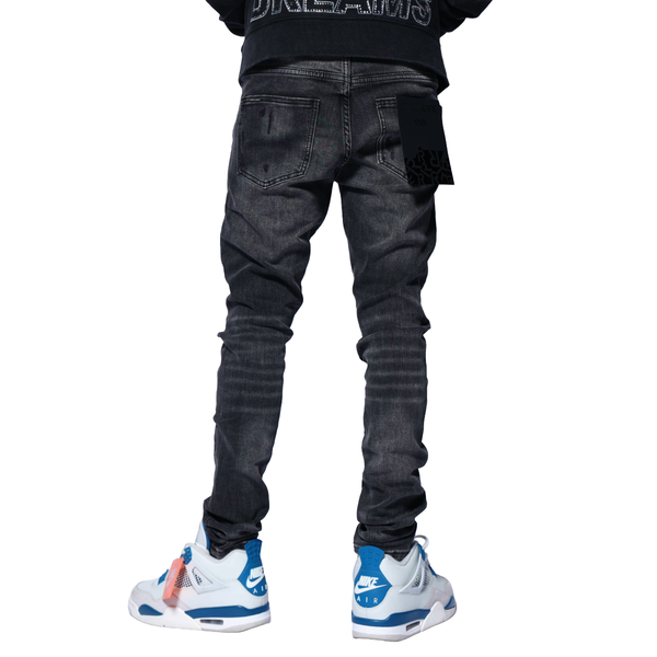RVR "CORE" SHADOW BLACK WASH SKINNY DENIM (JC-02)