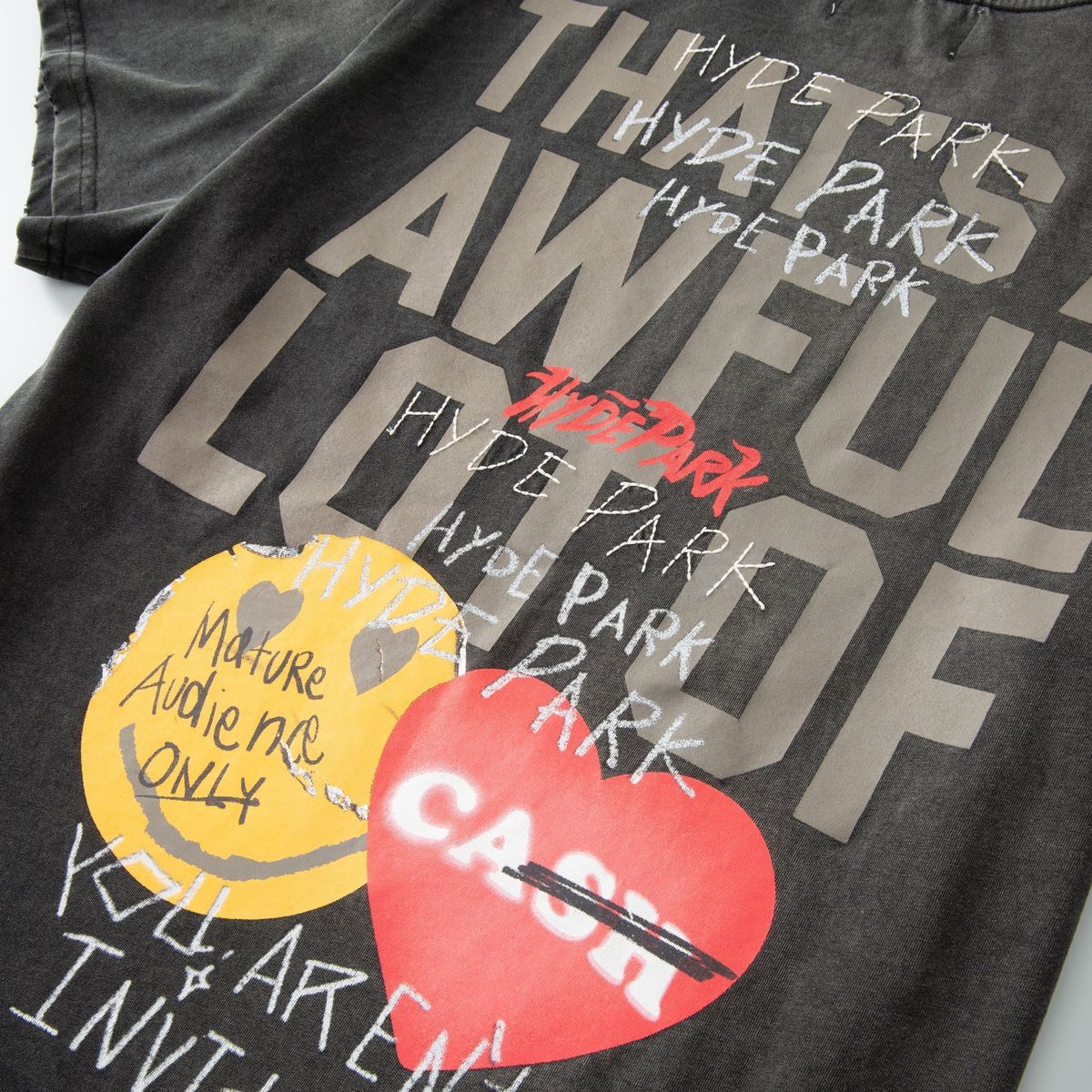HP BLACK 'STICKERED UP' TEE (ALOCS X HP)