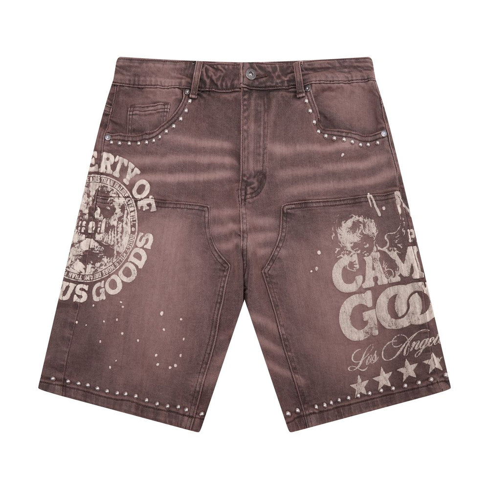 CAMPUS 'SERAPH' DENIM JORTS (BROWN)