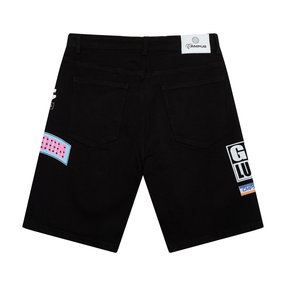 CAMPUS 'VICE' DENIM JORTS (BLACK)