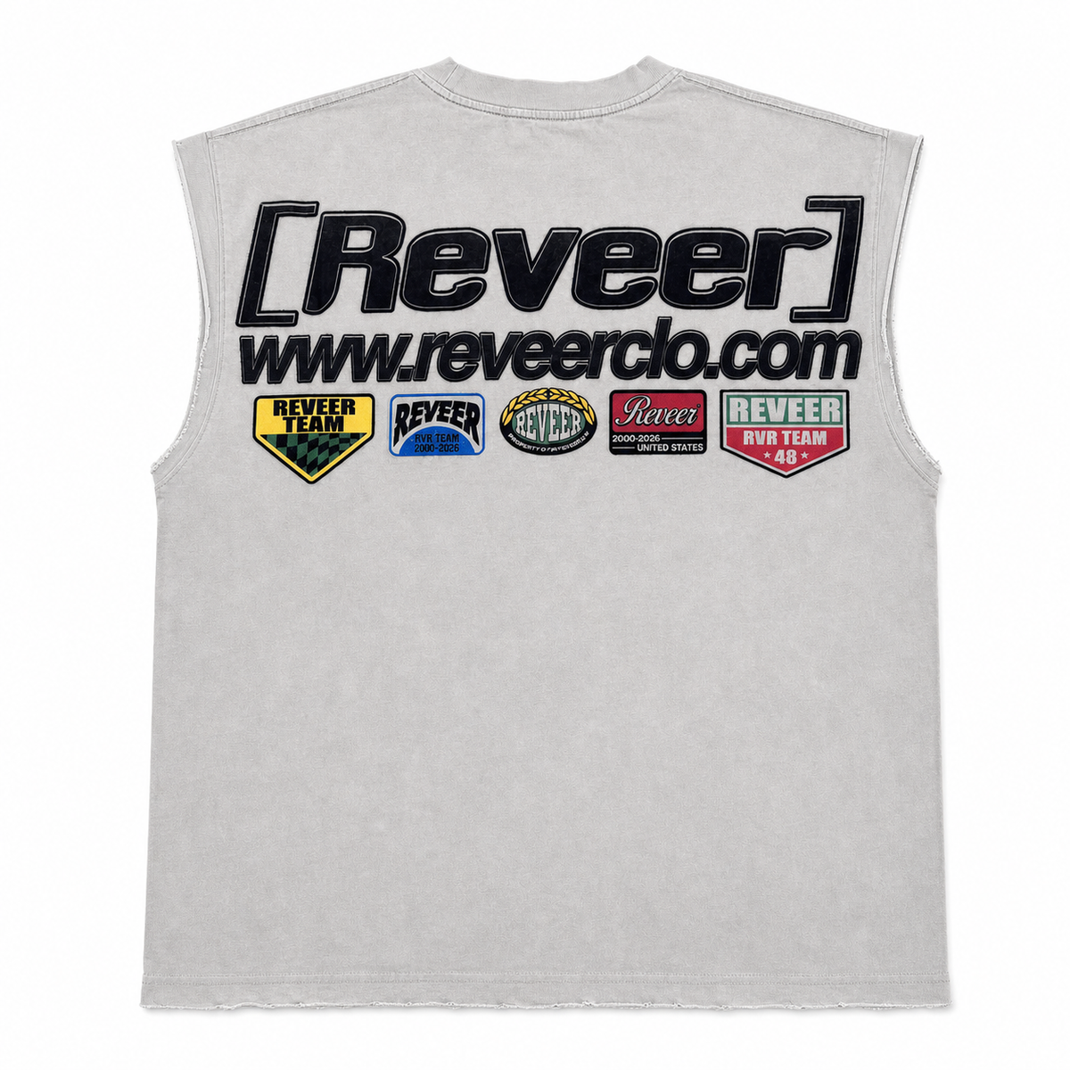 REVEER 'MOTOCROSS' CUT OFF TEE (WHITE)
