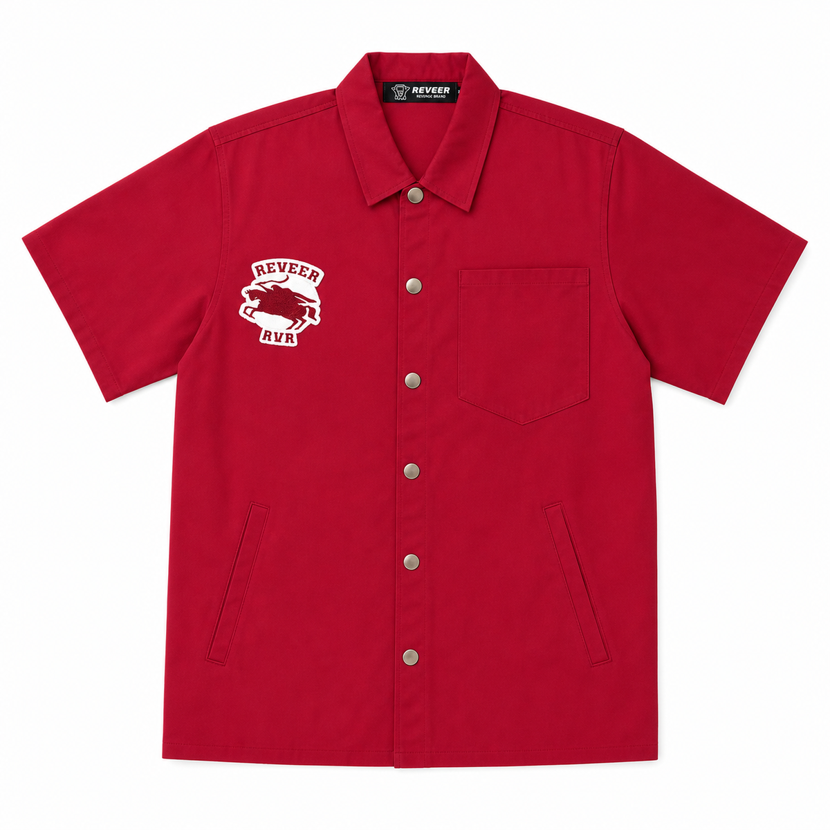 REVEER 'GHOST RIDER' BUTTON UP (RED)