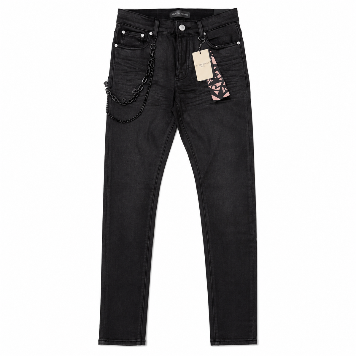 REVEER "ORIGIN" LIGHT WAX BLACK DENIM (XP-13)