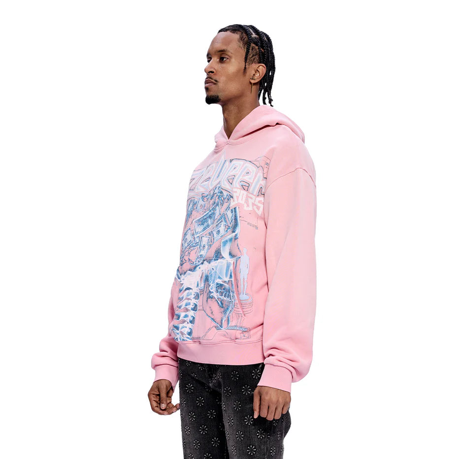 RVR "CASHED OUT" PINK WASH HOODIE