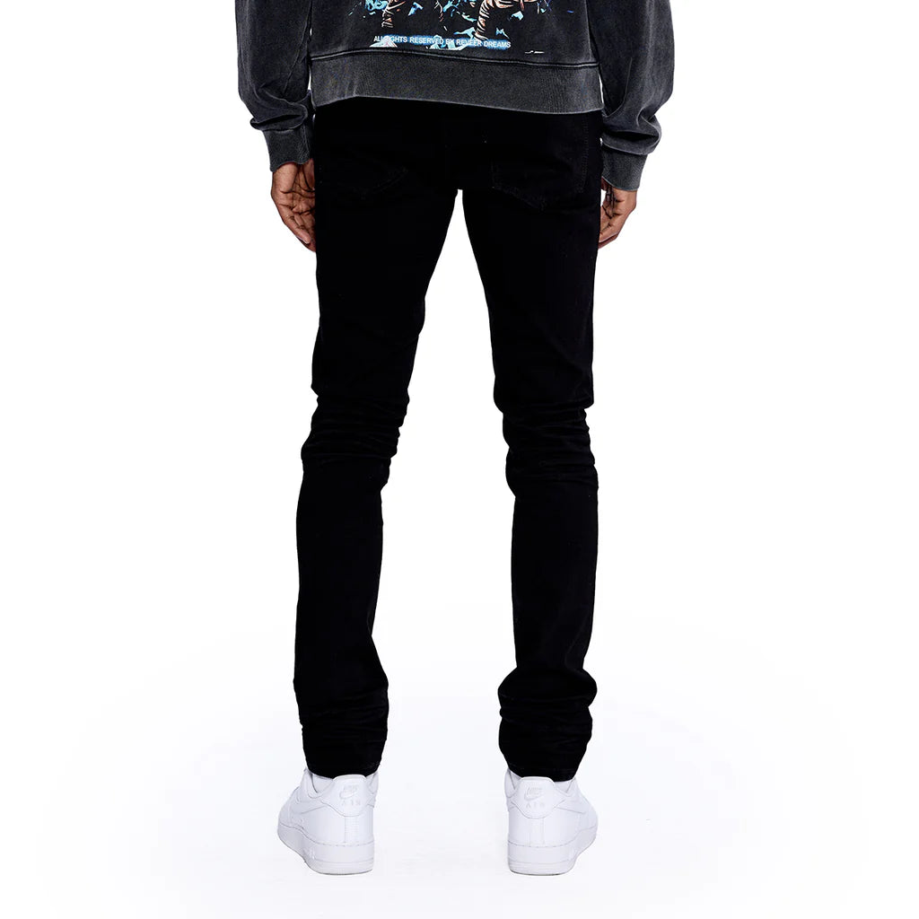 RVR "CORE" JET BLACK SKINNY DENIM (JF-02)