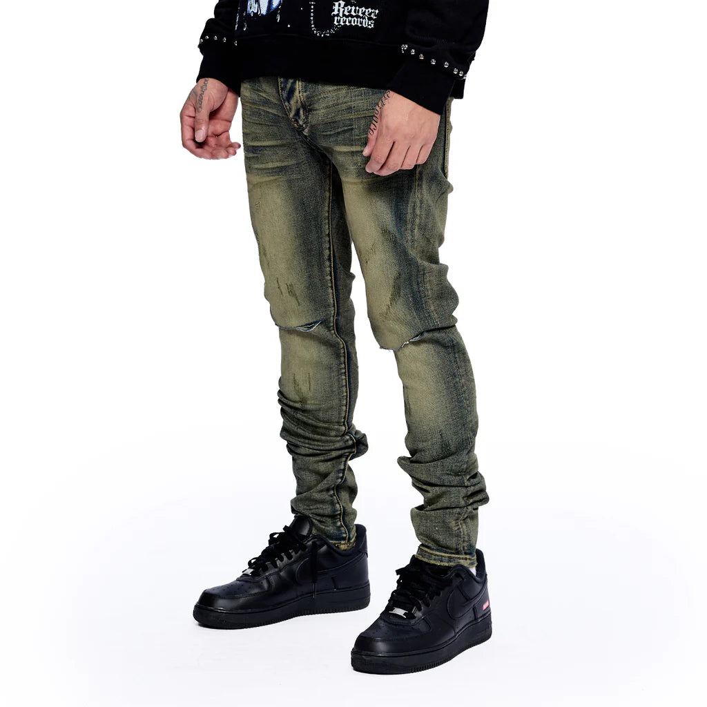 RVR "CORE" DIRTY BROWN WASH SKINNY DENIM (JC-04)